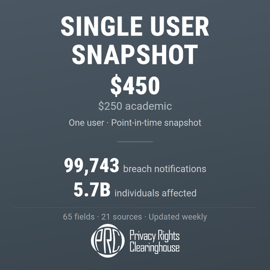 Single User Access (Updated 2026-06-05)