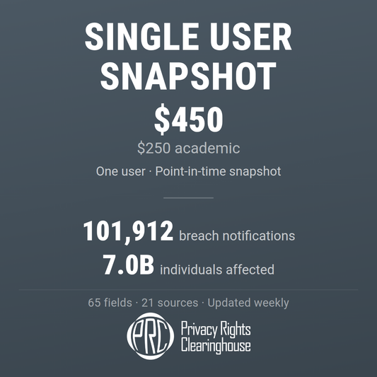 Single User Access (Updated 2026-06-10)